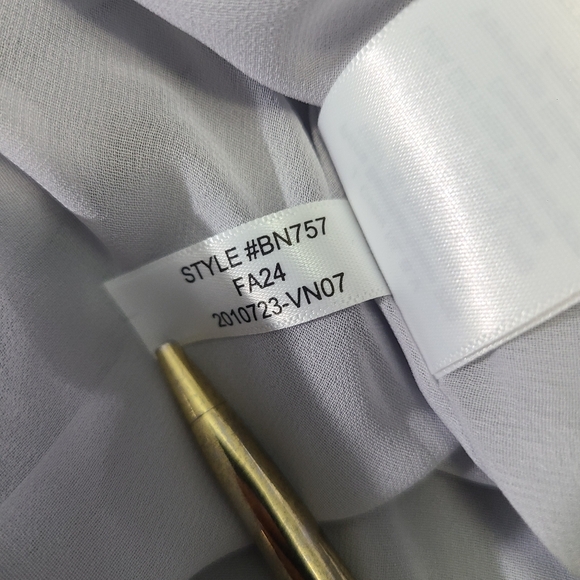 J. Crew Midi Marcia Pleated Silver Skirt NWT Size Med - Picture 12 of 12